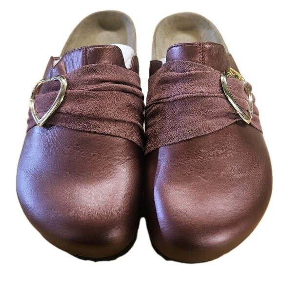 Birkenstock Tatami Libra Gold Heart Accent Womens 7.5 to 8 Wine NIB - Picture 4 of 8